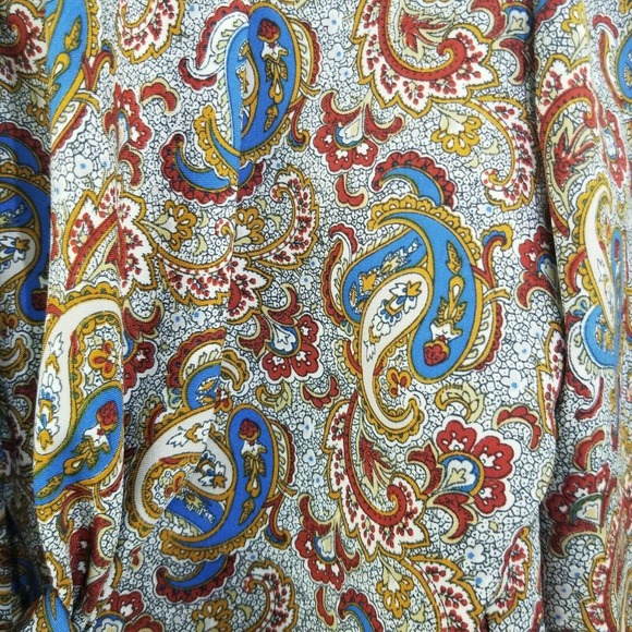 Vintage Tie Neck Blouse LS Paisley Top Size 11/12 - Picture 9 of 10
